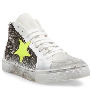 NWOT Steven Reis Natural Multi High Top Sneaker